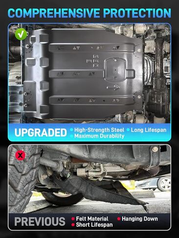 مجموعة ألواح التزلج الكاملة مع لوحة حماية المحرك ونقلها متوافقة مع 2015-2022 Ford F150 4WD 2.7L 3.3L 3.5L 5.0L in Kuwait