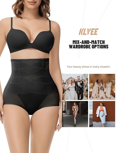 Klvee shapewear التحكم في الملابس الداخلية عالية الخصر حزام الحزام المشكل بعقب السراويل رفع سراويل رفع in Kuwait