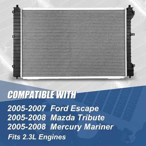 الرادياتير الأسرة التلقائي متوافق مع 95-97 Ford F100 Ranger Mazda B2300 2.3L 4-Cyl AT/MT ، DPI 1726 مصنع المبرد المبرد 1 الصفوف ، CORE. in Kuwait