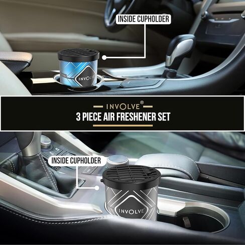 Involve ® ONE Mojito Lemon Organic Leakproof Car Perfume Fresh Scent Leak Proof Fiber Car Air Freshener IONE10 Car Accessories interior fresheners in Saudi Arabia