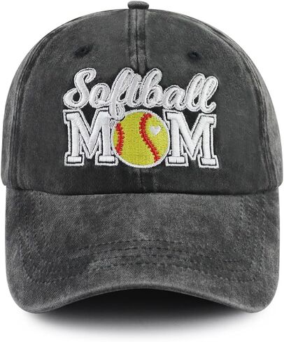 Softball Mom Hats for Women, Adjustable Embroidered Mama Baseball Cap in Kuwait