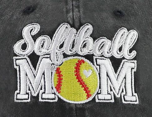 Softball Mom Hats for Women, Adjustable Embroidered Mama Baseball Cap in Kuwait