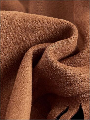 Wdirara Women's Women's Fringe Hem Tie Tie Backless Halter Vest Slim Fit Suede Suede Brics Broc Takes in Saudi Arabia