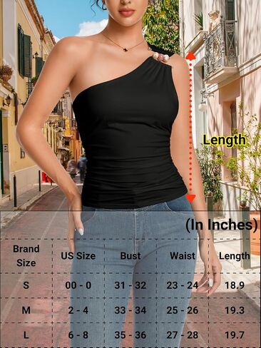 One Shoulder Beaded Tops for Women, Slim Fit 2000S Sleeveless, Ruched Sexy Tank Crop, Going Out Club Outfits in Saudi Arabia