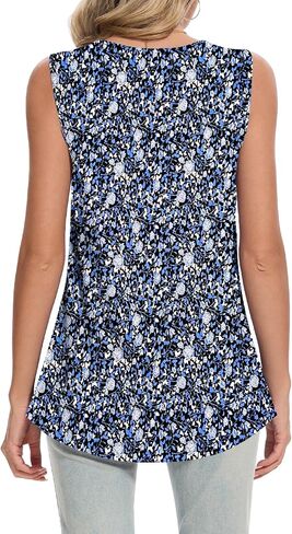 Women's Tank Tops Summer Sleeveless Tunic Tops Shirts Blouses Round Neck Loose Fit M-3XL in Kuwait
