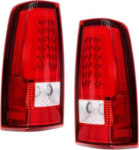 Pair of Tail Lights Assembly W/Bulbs & Harness Compatible with 2003-2006 Silverado 1500 2500 3500 Rear Brake Lamp Taillights GM2800174 GM2801174 19169003 19169004 in Saudi Arabia