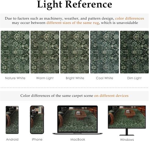HUGEAR 2x6 Runner Rug Machine Washable Tradition Brown Hallway Area Rugs Indoor Accent Rugs Floral Low Pile Carpet Distressed Throw Rug Bedroom Living Room Office Dining Kitchen Laundry Non Slip in Kuwait