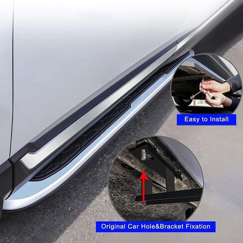 2 Pieces Aluminum Running Board Nerf Bar Side Step Fixed Pedal Fits for Honda CRV CR-V 2023 2024 2025(with Brackets) in Saudi Arabia