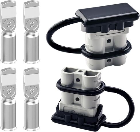 2 Pack 50AMP Battery Quick Connect Disconnect Kit - 6-12 Gauge Wire Harness Plug Set for Winch, RV, Truck, Car, ATV, Motor - Heavy Duty Power Connector with Cables (Red) in Kuwait