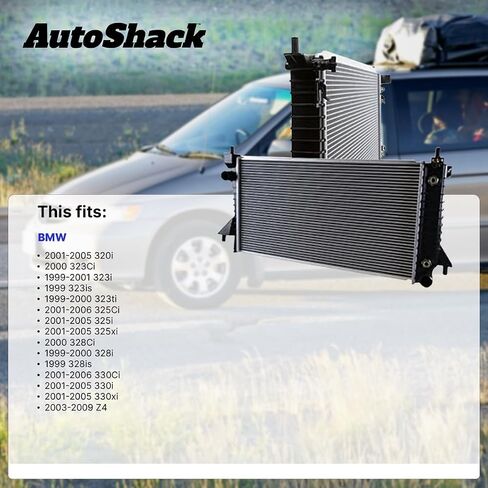 Autoshack Radiator لعام 1999 BMW 323is 328is 1999-2000 323i 328i 2000 323CI 328CI 2001-2005 320i 325i 325xi 330i 330XI 2001-2006 325CI 330CI 2003-2008 Z4 2.5L 2.8L in Saudi Arabia