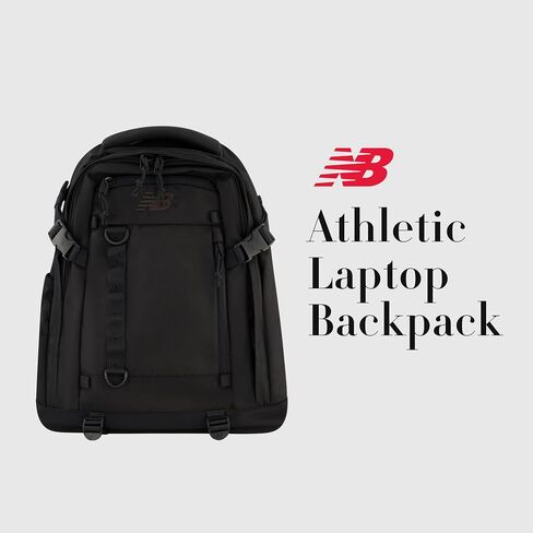 New Balance Laptop Backpack, Athletics Advanced Commuter Travel Bag for Men and Women, Black, 19.5 inch in Saudi Arabia