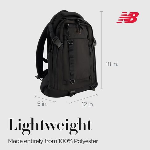 New Balance Laptop Backpack, Athletics Advanced Commuter Travel Bag for Men and Women, Black, 19.5 inch in Saudi Arabia