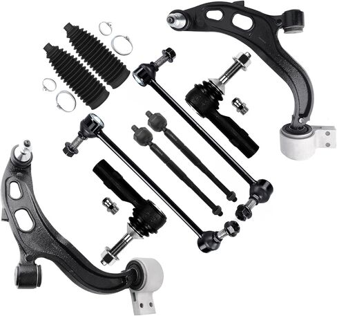 طقم التعليق الأمامي Scitoo 10pcs مع ذراع التحكم في مفصل الكرة 2013-2017 لفورد Taurus for Ford Flex for Lincoln MKs for Lincoln Mkt Outer Inner Rod end w/steering Boot Bar Link in Saudi Arabia