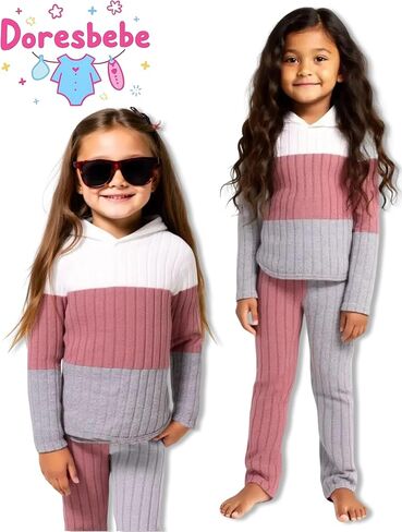 ملابس الفتيات سقوط فتاة الفتاة 2pcs هوديي شيرت شيرت+بانت+طماق الشتاء لحجم 4-8 سنوات الفتيات الصغيرات in Kuwait