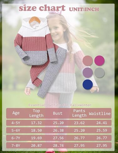 ملابس الفتيات سقوط فتاة الفتاة 2pcs هوديي شيرت شيرت+بانت+طماق الشتاء لحجم 4-8 سنوات الفتيات الصغيرات in Kuwait