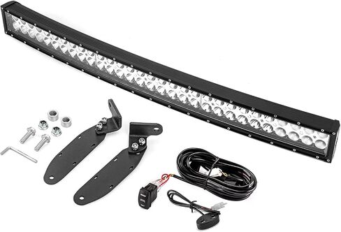 WeiSen 32" 180W Amber & White LED Curved Light Bar Kit with Memory Function Wiring Harness Rocker Switch and Mounting Brackets Compatible with Polaris RZR XP1000 900 2014-2023 in Saudi Arabia