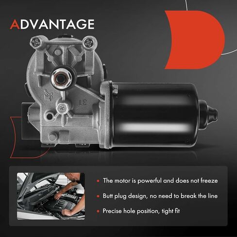 A-Premium Front Wiper Motor بدون مضخة غسالة متوافقة مع Kia Sedona 2006-2012/2014 و Hyundai Entourage 2007-2008 ، MPV ، 5-Pin ، استبدل# F00S2A2518 in Saudi Arabia