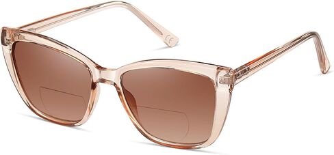 Bifocal Reading Sunglasses for Women Oversized Cat eye Fashion Sun Reader Spring Hinge Eyewear UV Protection PT2001C in Kuwait