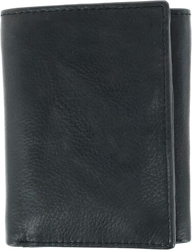 CTM Men's American Bison Leather RFID Trifold Wallet in Saudi Arabia