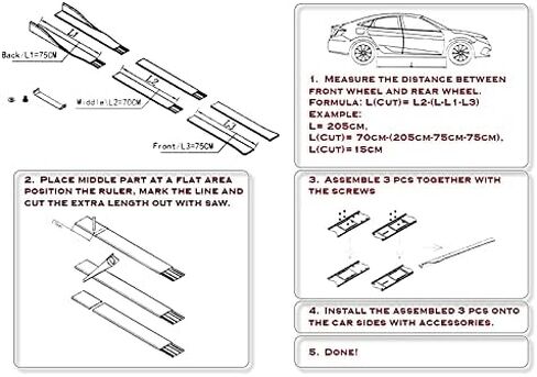 Q1-TECH, 9-Piece Front Bumper Lip & Side Skirt Extensions Diffuser Compatible with 2012 Honda Civic 4DR/Sedan (Gen 9th Only), Front Lip Spoiler Air Chin Body Splitter ABS (Matt Black) in Kuwait