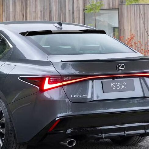 W-POWER, Rear Window Roof Spoiler Compatible with 2021-2025 Lexus IS300 / IS350 / IS500, Rear Window Roof Visor Spoiler Wing, 2022 2023 2024, ABS (Painted Black) in Saudi Arabia