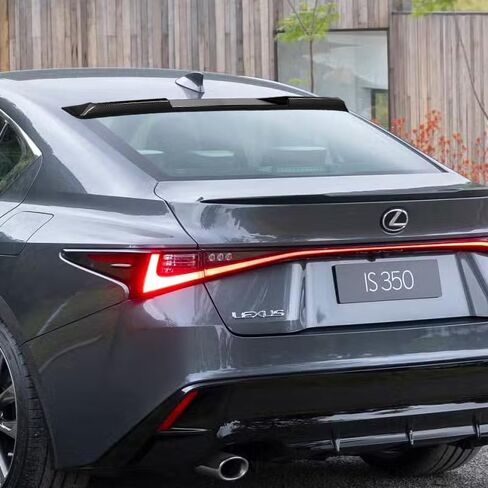 W-POWER, Rear Window Roof Spoiler Compatible with 2021-2025 Lexus IS300 / IS350 / IS500, Rear Window Roof Visor Spoiler Wing, 2022 2023 2024, ABS (Painted Black) in Saudi Arabia