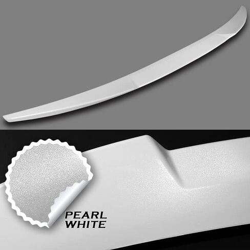 HYPERSPEED W-Power Trunk Spoiler Wing Lid Rear Tail Lip kit ABS V-Style Fit for 2019 2020 2021 2022 2023 Mazda 3 Mazda3 Sedan, Car Mods Exterior Accessories Replacement Parts Assembly (Pearl White) in Saudi Arabia