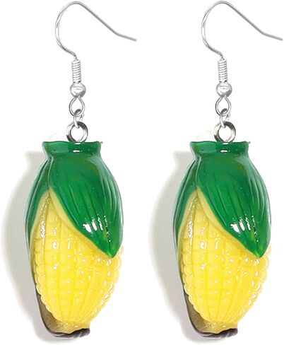 Dreuyet Handmade Lifelike Cute Yellow Corn Earrings - Thanksgiving & Halloween Fashion Jewelry in Saudi Arabia