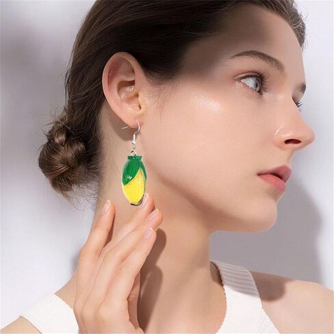 Dreuyet Handmade Lifelike Cute Yellow Corn Earrings - Thanksgiving & Halloween Fashion Jewelry in Saudi Arabia