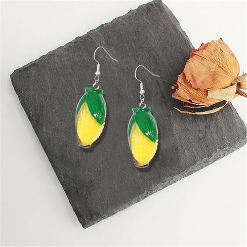 Dreuyet Handmade Lifelike Cute Yellow Corn Earrings - Thanksgiving & Halloween Fashion Jewelry in Saudi Arabia