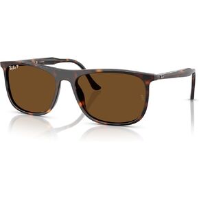 Ray-Ban Unisex Sunglasses Havana Frame, Brown Polar Lenses, 61MM in Saudi Arabia
