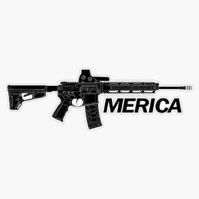 America Guns Decal Vinyl Bumper Sticker 5"F in Saudi Arabia