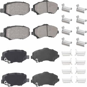 8PCS Rear and Front Ceramic Brake Pads Compatible with Dodge Nitro 3.7L/4.0L 4-Door 2007-2011 for Jeep Liberty 3.7L 4-Door 2008-2012 for Wrangler 3.8L 2/4-Door 2007-2011 in Kuwait