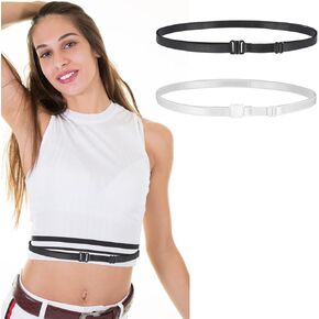 2pcs حزام مرنة الحزام مرن توكي إلى قمم محصول حزام غير مرئي للنساء قميص قابل للتعديل فرقة Tuck Band Women Crop tuck لتغيير نمط قممك in Saudi Arabia