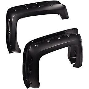 تغطية العجلة المرفقة من Cheda Fender Fender Flares ، متوافقة مع 2007-2013 Chevy Silverado 1500/2007-2014 Chevy Silverado 2500HD 3500HD Fleetside New Body Body 78 "/97.6" سرير طويل لا يناسب GMC Sierra in Kuwait