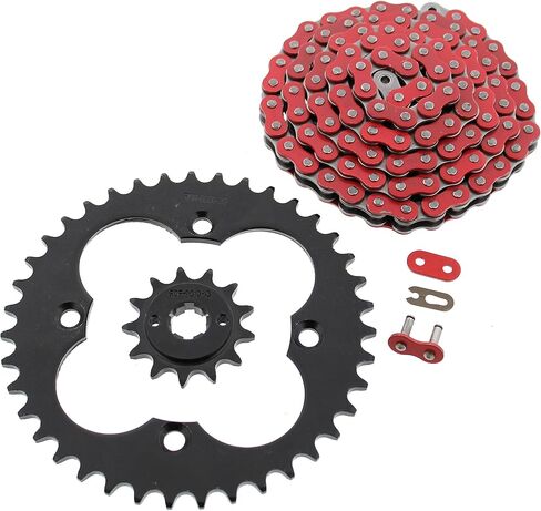 1986 1987 Fits Honda TRX250R TRX 250R Red Chain & Black Sprocket in Saudi Arabia