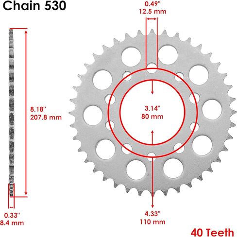 سلسلة محرك Caltric و Sprockets مجموعة متوافقة مع Honda VF750C VF750CD MAGNA 750 RC43 1994-2004 in Saudi Arabia