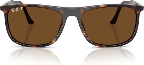 Ray-Ban للجنسين النظارات الشمسية Havana Frame ، العدسات القطبية البنية ، 61 ملم in Saudi Arabia