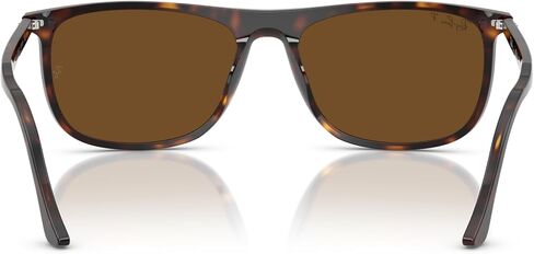 Ray-Ban للجنسين النظارات الشمسية Havana Frame ، العدسات القطبية البنية ، 61 ملم in Saudi Arabia