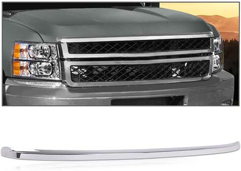 20963700 Hood Molding Trim Moulding Chrome Compatible with 2011-2014 Chevy Silverado 2500 HD 3500 in Saudi Arabia