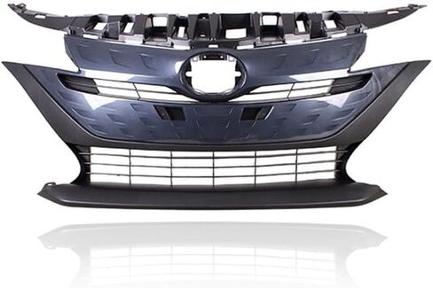 Cooling Direct Grille - Compatible/Replacement for '17-20 Toyota Prius Prime Plus/Premium/LE/XLE - Gray Shell/Frame Insert Without Sensor Hole - 5310147041 in Saudi Arabia