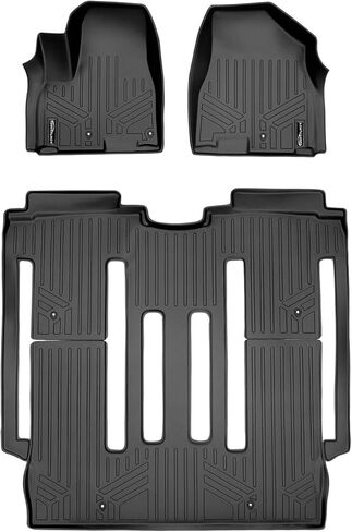 Smartliner Custom Fit Floor Mats 2 صف بطانة صف متوافقة مع 2015-2021 Kia Sedona in Saudi Arabia