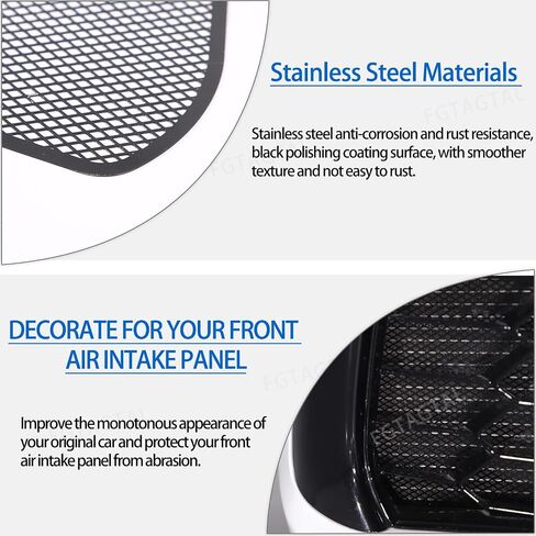 Front Intake Grill Guards Mesh Fit for Chevrolet Corvette C8 2020-2024, Stainless Steel Front Radiator Guards Grille Grille Vents Insert Mesh Accessories, 4PCS(Style B) in Saudi Arabia