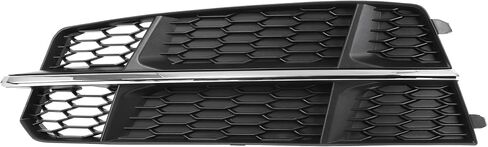 ACROPIX Fog Light Grill Front Lower Bumper Fog Light Cover Inserts for Audi A6 C7 S-Line 2015-2018 No.4G0807681AN Durable Front Left Black Silver Tone in Saudi Arabia