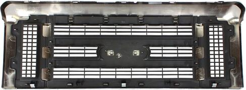 Evan Fischer Grille Assembly Compatible With Ford E-150 2008-2014, Ford E-250 2008-2014, Chrome Shell with Painted Gray Insert, Plastic in Saudi Arabia