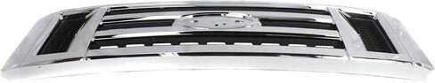 Evan Fischer Grille Assembly Compatible With Ford E-150 2008-2014, Ford E-250 2008-2014, Chrome Shell with Painted Gray Insert, Plastic in Saudi Arabia