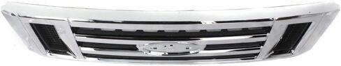 Evan Fischer Grille Assembly Compatible With Ford E-150 2008-2014, Ford E-250 2008-2014, Chrome Shell with Painted Gray Insert, Plastic in Saudi Arabia
