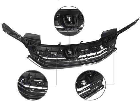 الشواء العلوي المصد الأمامي لـ Honda Accord Fit لعام 2016 2017 Honda Accord Sedan 4door Chrome and Black in Saudi Arabia