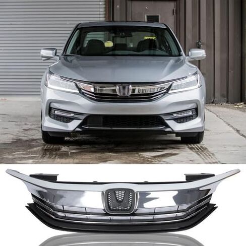 الشواء العلوي المصد الأمامي لـ Honda Accord Fit لعام 2016 2017 Honda Accord Sedan 4door Chrome and Black in Saudi Arabia