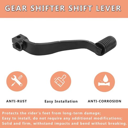 Motorcycle Gear Shifter Shift Lever Pedal Replacement for Kawasaki KLX230 KLX250R KLX230RS 2021 2022 2023 2024 2025 CNC Aluminum Gear Shift Lever (Black) in Saudi Arabia